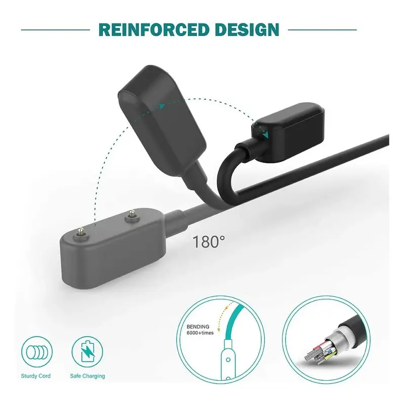 Charger for Huawei Band 10 9 8 7 6/ Watch Fit 3/2/1/ Honor Band 6 7 ES Charging Cable Huawei Watch Fit Mini/6 Pro/fit New Huawei Children's Watch 4pro /4X OPPO Band 2 Keep B4 Lite / B4 Smartwatch Accessories Bracelet 1