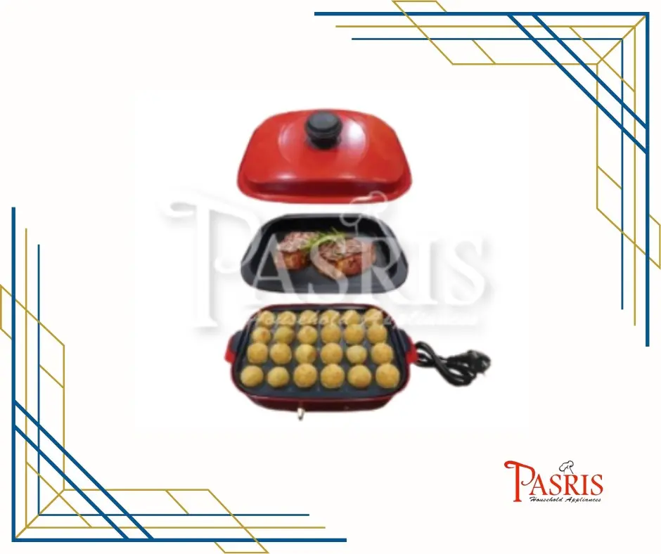 Pasris by ellane Electric double function takoyaki Stainless Cetakan