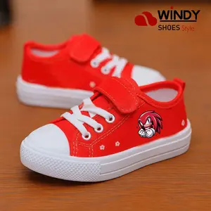 Sneakers Anak Karakter SONIC Usia SD-SMP Rekomendasi Fashion Shoes Anak Simple Nyaman Dipakai Merah