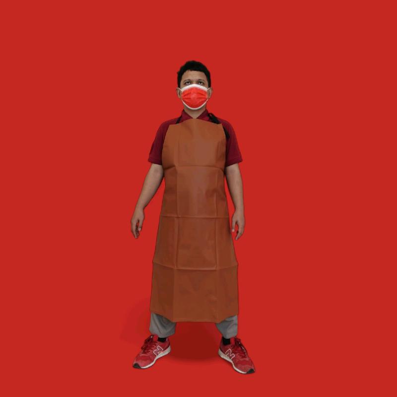 APRON PVC doff industri 1 Sisi celemek anti chemical waterproof anti air  Tali strap ceklok 8