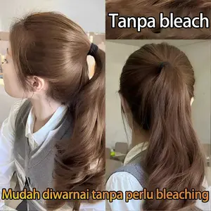 STYLE FIT Pewarna Rambut Tanpa Bleaching Cat Rambut Caramel Coklat, Warna Rambut Sinar Matahari Dapat Gratis 2, Model Hair Color Brown Dye Abu-Abu