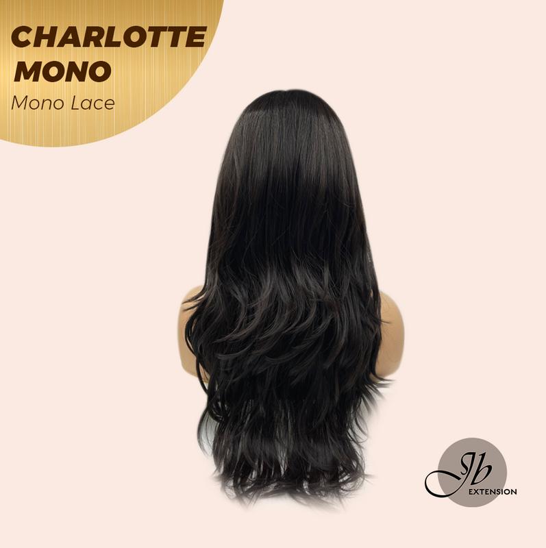JBEXTENSION【UK】CHARLOTTE MONO Partial Monofilament Wig 22 Inches Natural Black Partial Mono Lace Glueless Wig CHARLOTTE MONO 3
