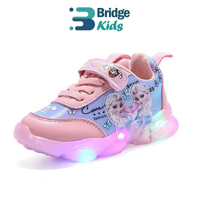 Bridge Kids - Sepatu Anak Perempuan LED RARA Frozen - Sepatu Sneakers Anak Frozen Karakter 1