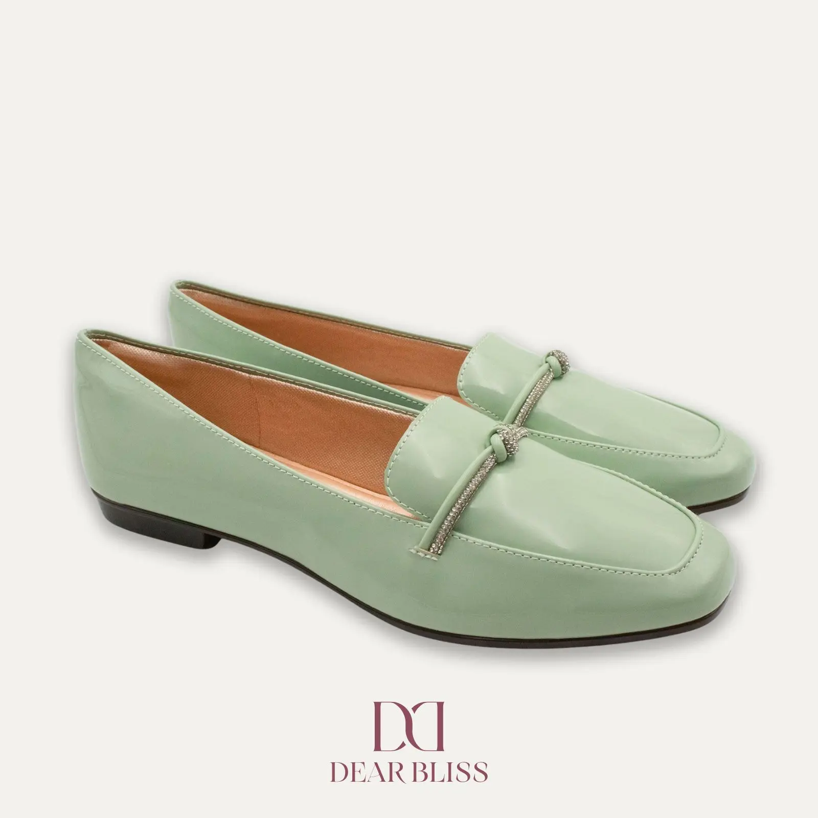 DEAR BLISS Viv Matcha Round Toe Loafers for Women