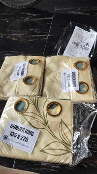 Product Review of Gorden Pintu Murah Hordeng Jendela Panjang untuk Ruang Tamu atau Kamar Tidur model Smokring 12 Ring Warna Gold Kuning Kain Katun from I**h S**g 1