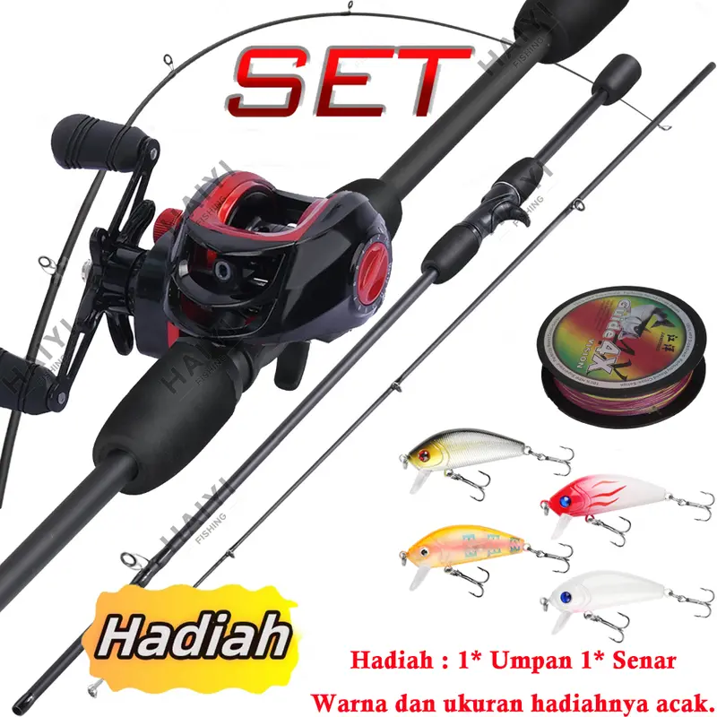 Bc Casting 1 Set Murah/Set Alat Pancing Murah Pancing 1 Set Murah Dan Kuat 1.65M 1.8M 2.1M 2 Bagian Pancing Dengan Gulungan Casting Pancing Berputar Seri / Roda Pancing Air Asin Rasio 7.2:1/8.0:1 Reel Bc Murah Berkualitas / Ril Pancing Promo Cuci Gudang 0