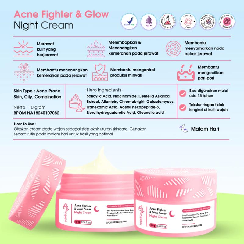 Adleeva Skincare Official Paket Acne Basic Mengatasi Jerawat dan Mencerahkan Wajah Isi 4 Pcs 2