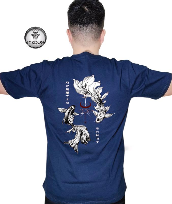 TyRooN T Shirt MOONKOI / Kaos Pria / Kaos Lengan Pendek Katun Combed Tebal 2