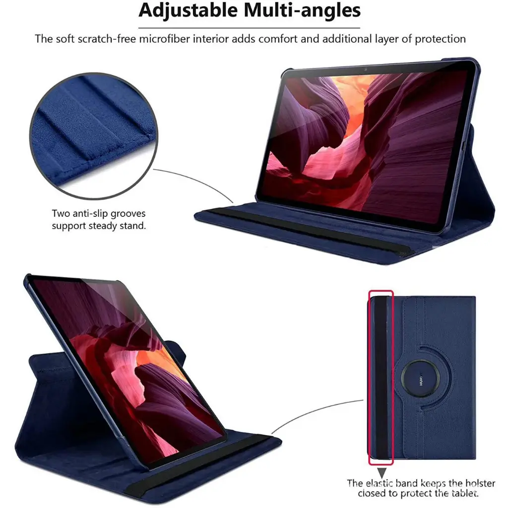 FLIP ROTARY COVER COMPATIBLE WITH SAMSUNG TAB A9 LTE/WIFI / A9 PLUS 2023 / A7 LITE T220/T225 / TAB A8 T290/T295 / TAB A8 P200/P205 / TAB A8 10.5 X200/X205 / S6 LITE FLIP CASING KULIT JERUK