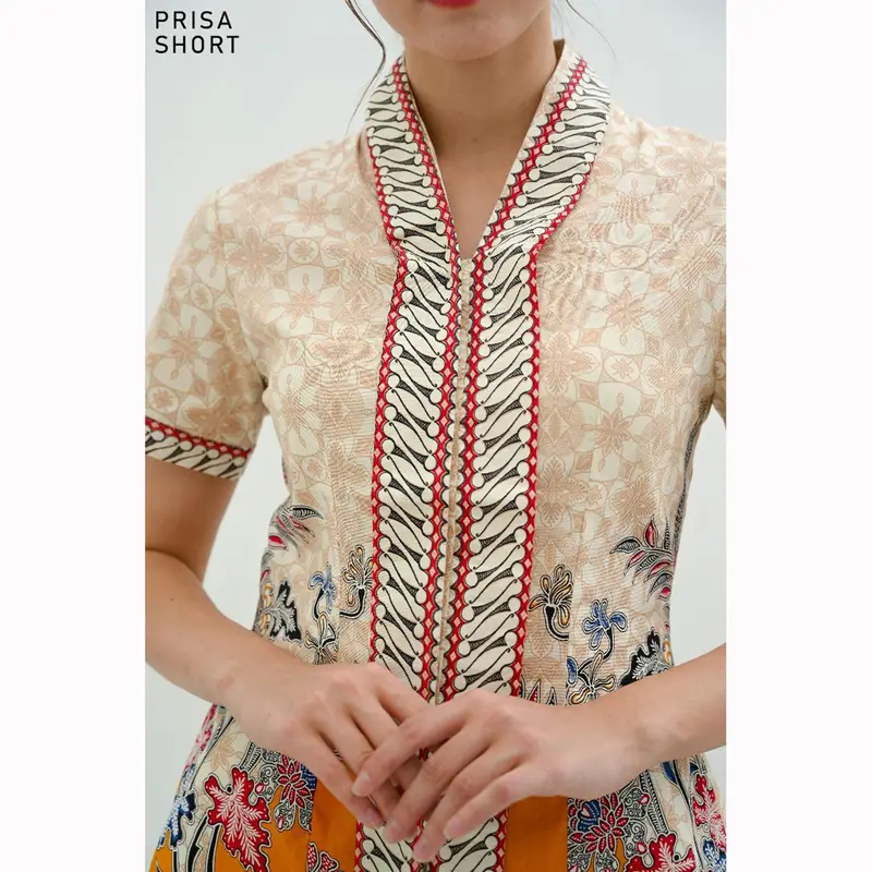 Evercloth Prisa Blouse Wanita Atasan Wanita Blouse Kutubaru Batik 7