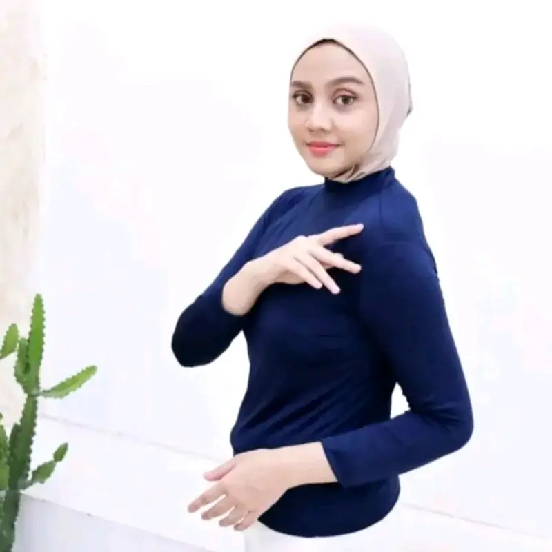 MANSET LENGAN PANJANG TURTLENECK - Manset Wanita Kerah Tinggi - Manset Kaos Polos Muslimah - Atasan Wanita Manset Adem Tebal Dalaman Nyaman 5