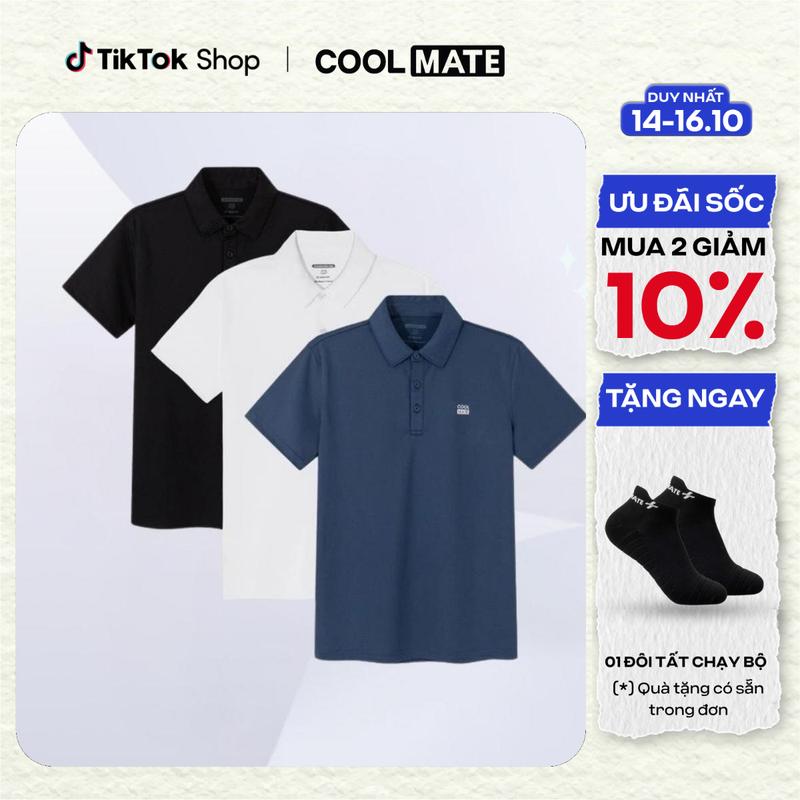 [TẶNG 01 Đôi tất ] Combo 3 Áo Polo thể thao nam ProMax-S1 Logo thoáng khí - Coolmate