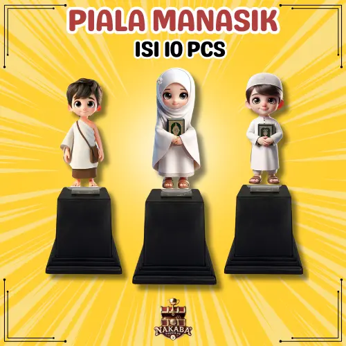 Isi 10 Pcs Piala Akrilik Manasik Haji Polos