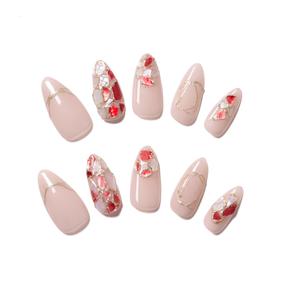 【iromikke公式】ネイルチップ　ネイルブックコラボデザイン　強力ジェルシール付き　ワンホンネイル　大人シンプル　フェミニン