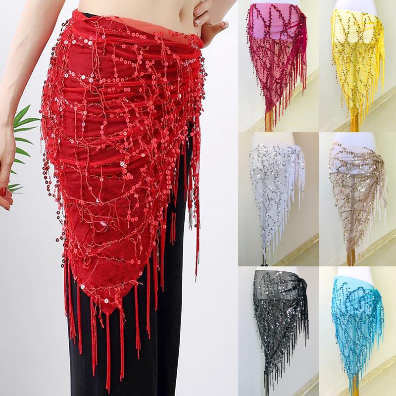 Trang Phục Múa Bụng, Dành Cho Phụ Nữ, Với Đính Kim Sa Và Tua Rua, Dây Chuyền Đeo Thắt Lưng Biểu Diễn Khiêu Vũ, Khăn Quàng Cổ Quấn Hông Ấn Độ, Đồ Trang Trí Trang Phục 6