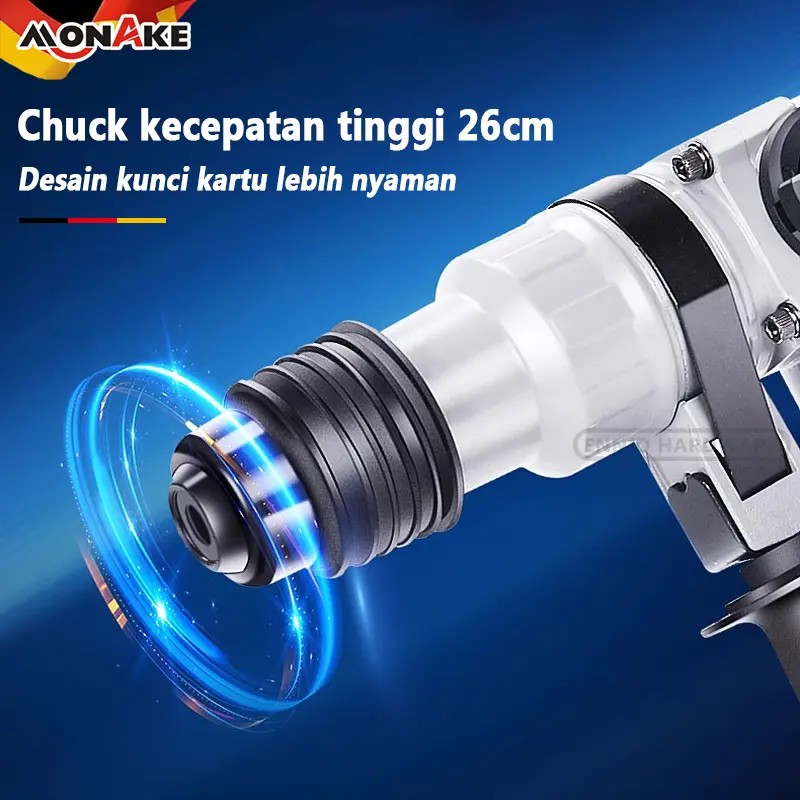 Mesin Bor Bobok 26mm Rotary Hammer Drill Impact Beton Tembok Listrik Bobok MK-810 MONAKE 4