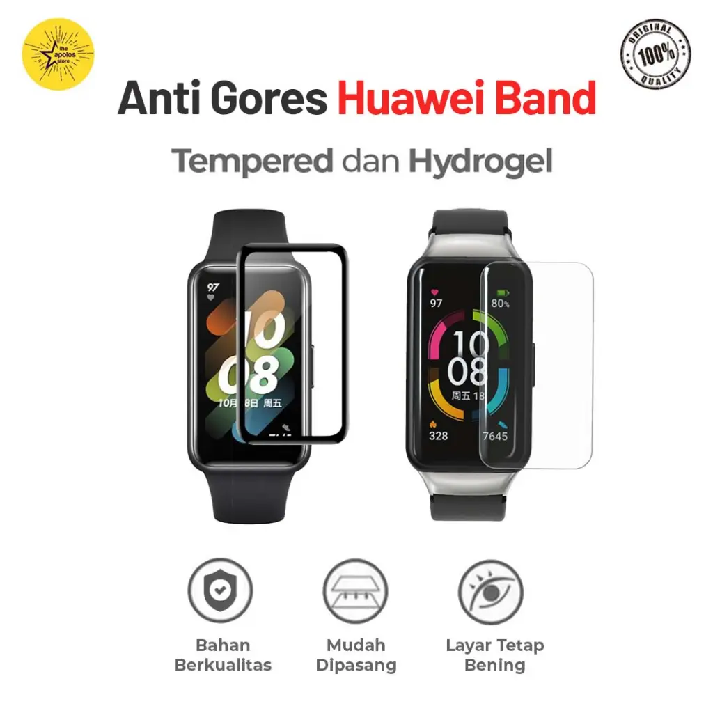 Anti Gores Huawei Band 9 8 7  Honor Band 6 Curved Tempered 3D 2D Hydrogel