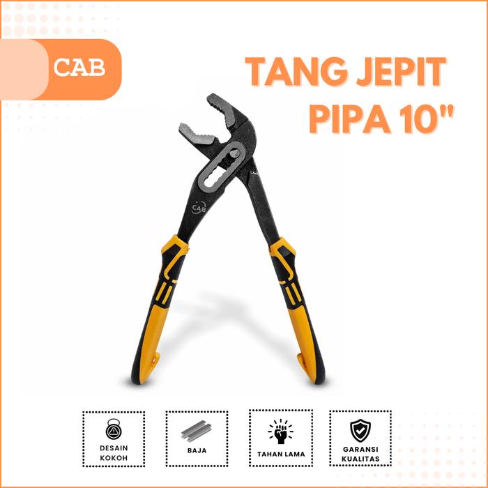 Gambar CAB Tang Burung Jepit Pipa 10 Inch Heavy Duty Adjustable Tang Buaya Baja dari cabofficialstore Kota Surabaya Tokopedia