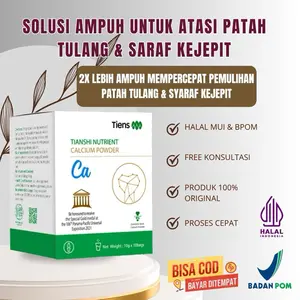 Kalsium Murni Herbal China Obat  Saraf Kejepit Tianshi Nutrient Calsium Powder 1 Box Segel Isi 10 Sachet - Susu Kalsium Tiens Dewasa Untuk Tulang Susu Murni