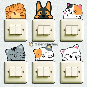 Hiasan DInding Stiker Saklar Tombol Lampu On Off Dekorasi Kamar Tidur Ruang Tamu Lucu Aesthetic