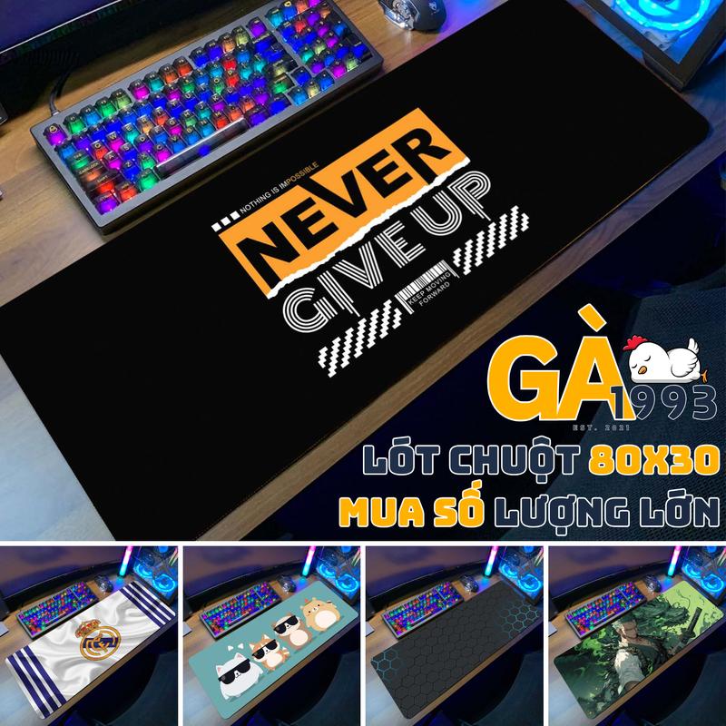 Lót Chuột Phím Tắt 80x30 cm dày 3mm Số Lượng Lớn, Lót Chuột Cở Lớn được bo viền chỉ chắc chắn, lót bàn phù hợp văn phòng và gaming, lót  laptop