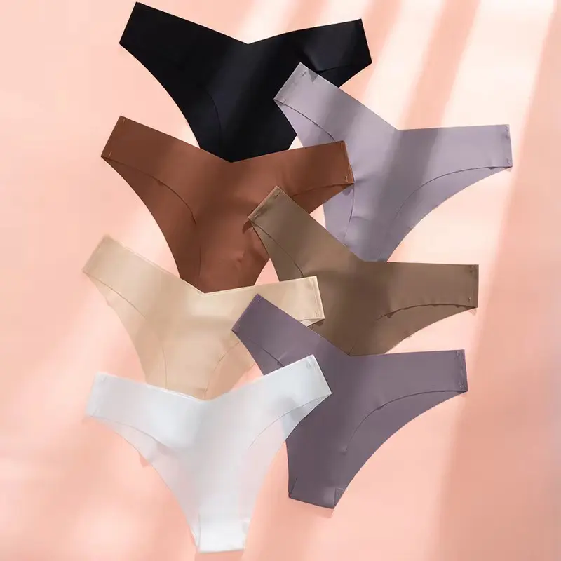 Isi 7pcs CELANA DALAM SEAMLESS V SHAPE UNDER WEAR WIRELESS TIPIS CD TANPA JAHITAN SIZE JUMBO XL Lembut Nyaman Silk Spandex Wanita Katun Mini Motif