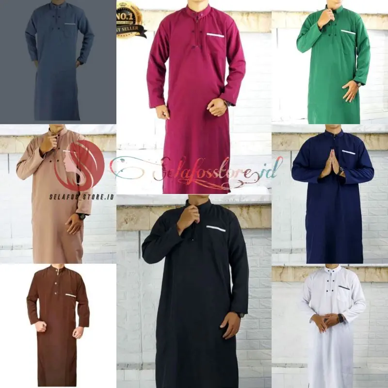 Terbaru Jubah Gamis Pria Tangan Panjang Anak Dan Dewasa - Jubah Pria Keren