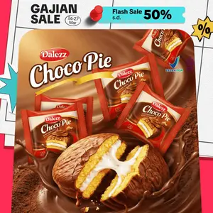 Dalezz Choco Pie Marshmallow 26g - Lapis Cokelat Isi Marshmallow Lembut Enak & Halal | BPOM