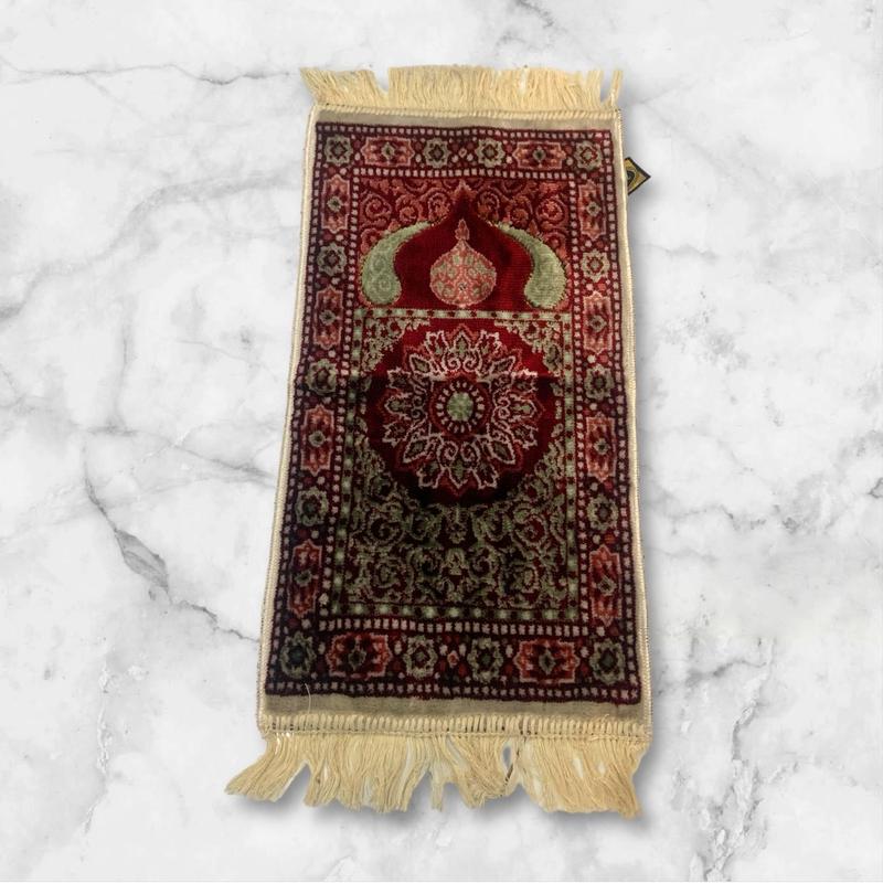 Rachmat Store Sajadah Bludru Premium Mini Muka Tebal Ukuran 35x65 Bahan Halus Lembut dan Sudah Ada Anti Slip  Muslim Nyaman Turki Haji 2