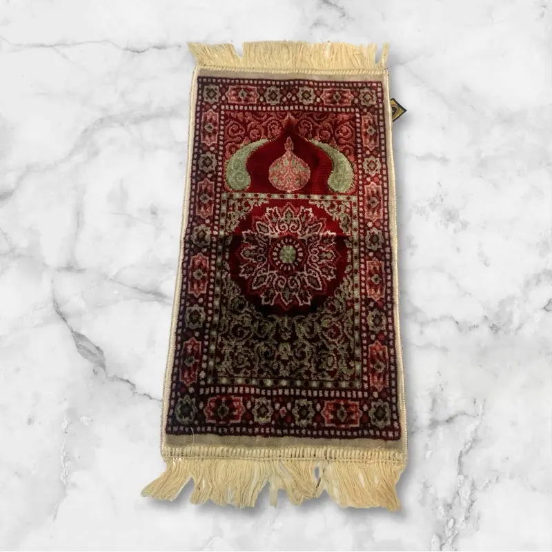 Rachmat Store Sajadah Bludru Premium Mini Muka Tebal Ukuran 35x65 Bahan Halus Lembut dan Sudah Ada Anti Slip  Muslim Nyaman Turki Haji 2