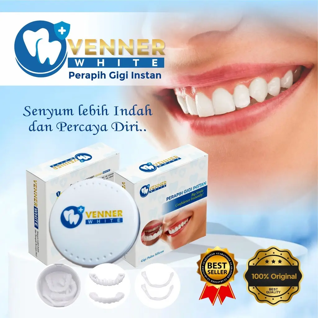 Gigi Palsu Veneer White | Not Snap On Smile | Perapih Gigi Vener White Original | Gigi Bolong | Gigi Patah | Gigi Kuning | Gigi Rusak COD Gigi Palsu Snap On Smile Venner White Gigi Palsu Terlaris