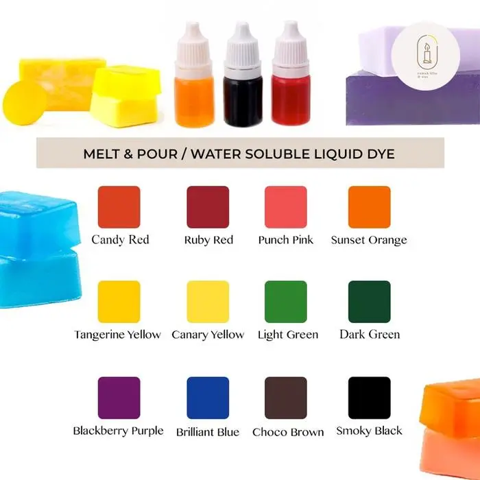 Pewarna Sabun Bentuk Cair - Liquid Soap Colorants - Melt & Pour Soap