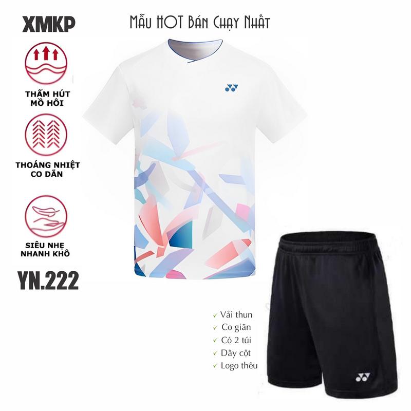 Áo thể thao Cầu lông, Pickleball, Bóng chuyền, Bóng bàn Nam Nữ co giãn, thoáng khí, đủ size (YN222) Sport