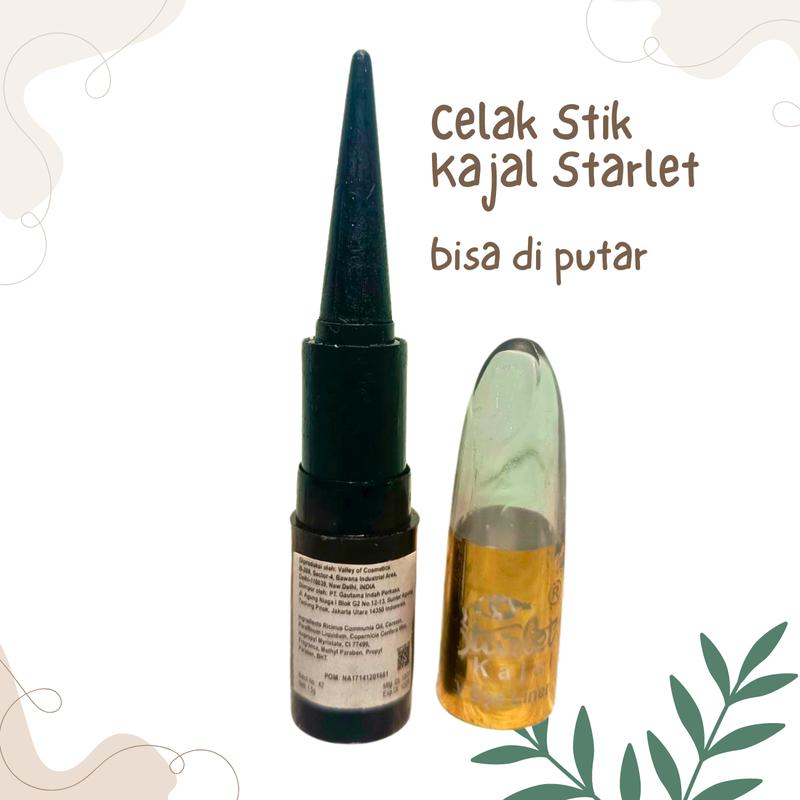 Product Introduction of Celak Mata Stik Eksklusif BPOM Kajal Starlet dan Amira Waterproof Eyeliner Santri Muslimah Free Pensil Alis 2