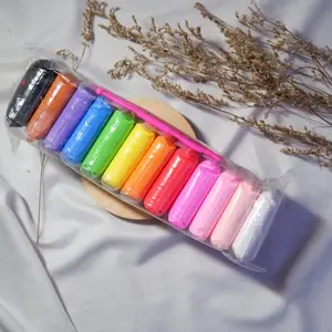 [ACQ] Clay Polymer Mainan Anak Edukasi Slime Clay Dough Harga 12 Pcs