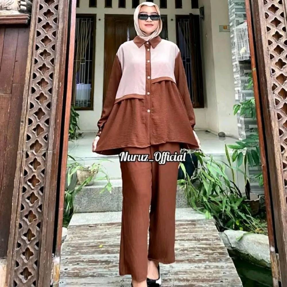 (LD 110 CM)BELI 2 LEBIH HEMAT!! TANIA SETELAN CRINKLE AIRFLOW KEKINIAN
