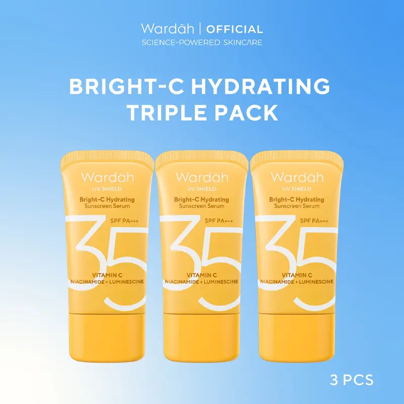 [BUY 3 GET 4] [TRIPLE PACK] Wardah UV Shield Sunscreen SPF 35 SPF 50 - Airy Smooth, Essential Gel, Acne Calming, Aqua Fresh, Tone Up, Physical 3