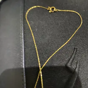 SAT.10 Kalung Model Rantai 18 K Dengan Liontin Alphabet Huruf - Original Designed Gold Plated Titanium SAT-FCA4030