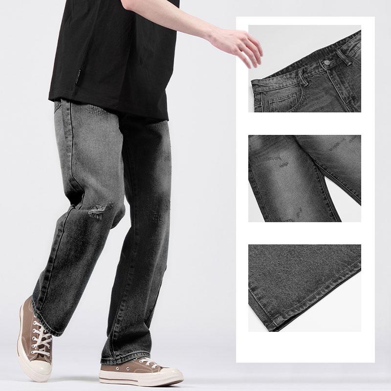 Life cycle Quần Jean Rách, Dành Cho Nam, Nhuộm Gradient, quần jeans nam，quần jean nam ống Đứng rộng suông，boy phố，rock revival chính hãng，custom，boyfriendjeans，xịn，cao cấp，bonkers，shiny Menswear Tim Màu Đen Pants Ong 6