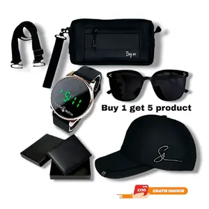 Terlaris Beli 1 dapat 5 Topi Baseball termurah gratis ongkir Paket Lengkap dengan Jam Tangan Kacamata dan Tas Hitam Outdoor