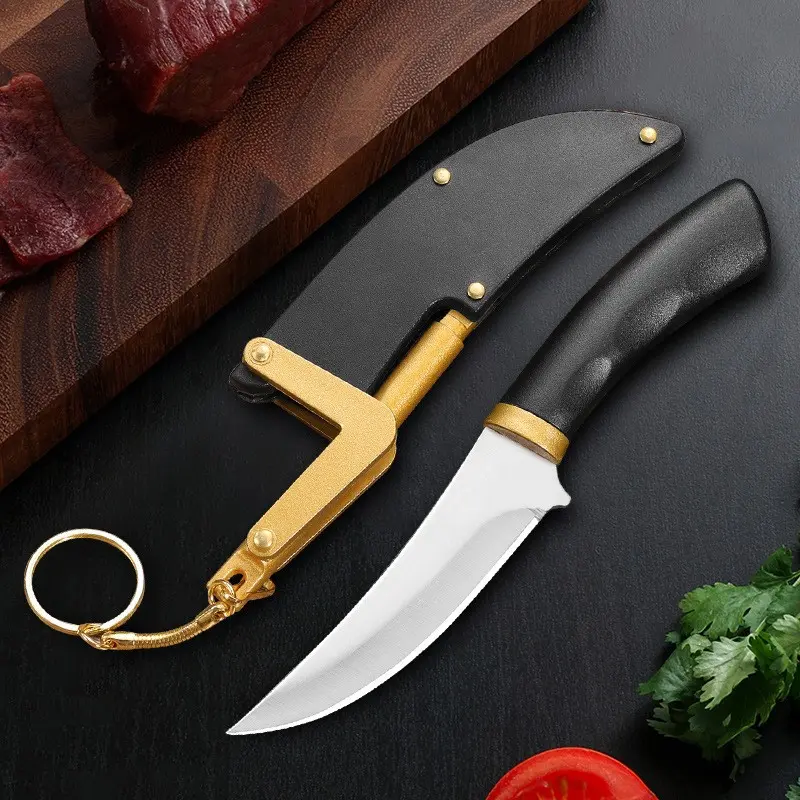 Pisau Premium Dori Jepang Super Tajam Bahan D2 Cocok Untuk Pisau Daging/ Hiking dan Traveling Dengan Sarung Kekinian dan Aman 0