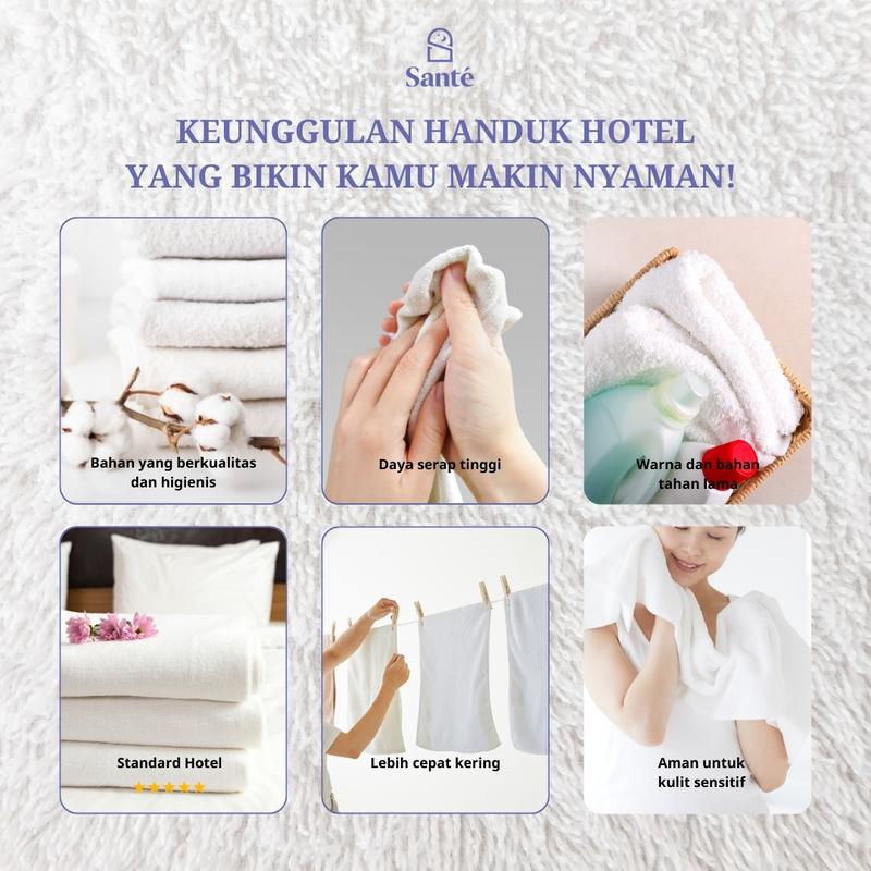 [1 + GRATIS 3] Handuk Wajah Higienis - Bersertifikasi Anti Bakteri Cegah Jerawat - 60 GSM Standar Hotel Bintang 5 7