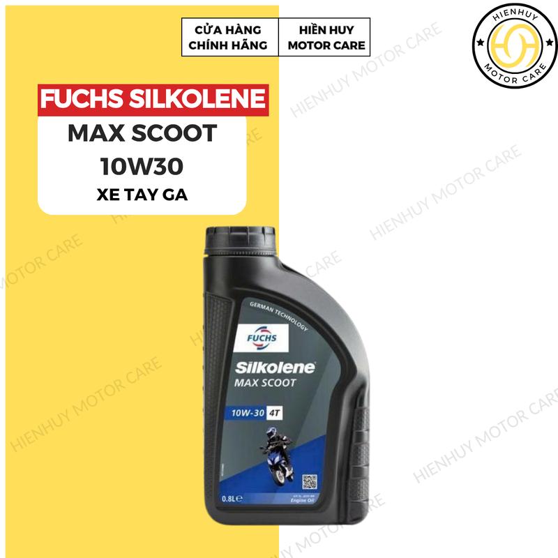  Dầu Nhớt Fuchs Silkolene Max Scoot 10W30 10W40 Bán Tổng Hợp Dung tích 800ml Dành cho xe tay ga 