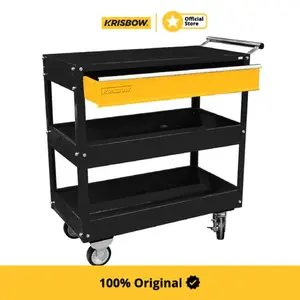 Krisbow Troli Perkakas Dengan Tray 74x38x67 cm Organizer Bengkel Storage Workshop Mekanik Otomotif