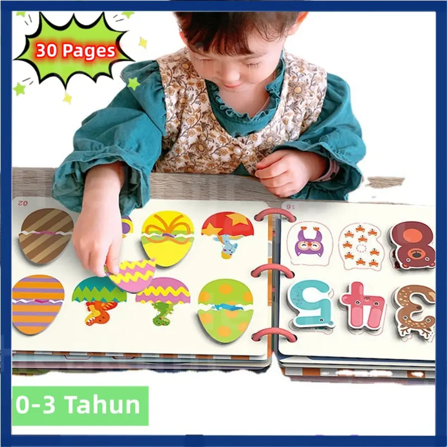 【COD】30 Halaman Quiet Book Busy Book Buku Edukasi Anak Buku Aktivitas Anak Kids Montessorri Activity Book Education