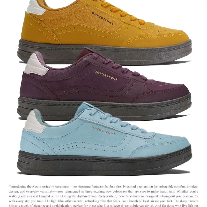 Aerostreet Austin Series - Sepatu Sneakers Kasual Pria Wanita 7
