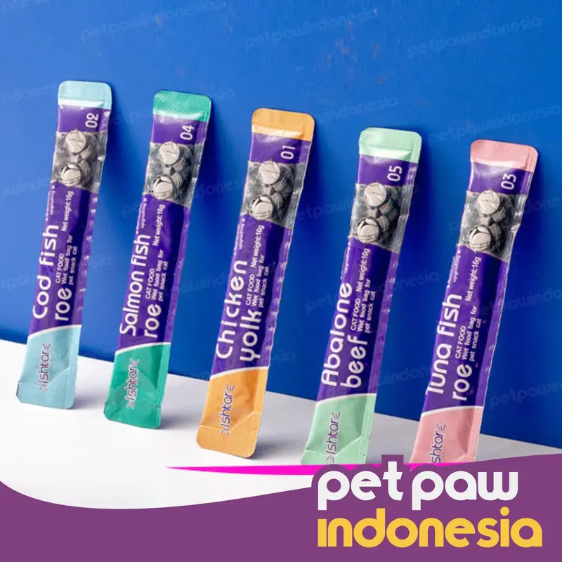 Snack Cemilan Kucing Creamy Treats Cat Ishtar 15gr 2