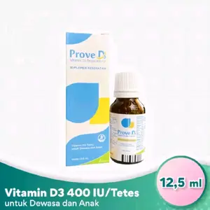 Prove D3 Drop - Vitamin D3 400 IU Tetes 12.5 mL Untuk Dewasa Dan Anak ...