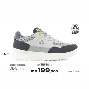 Aerostreet 37-44 Ortiz Natural Abu Abu - Sepatu Sneakers Sport