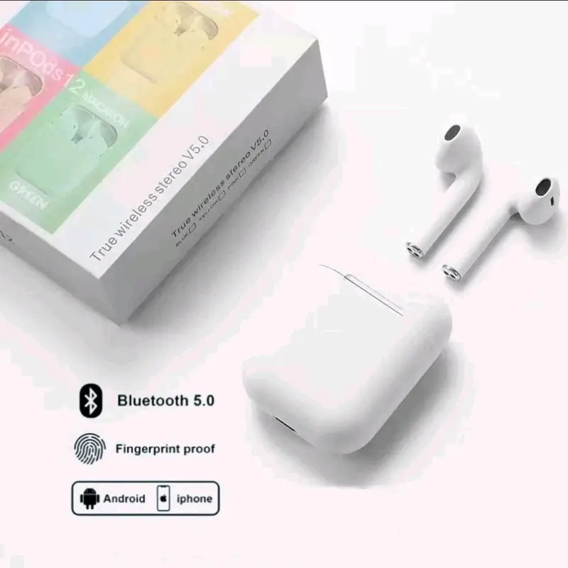 Earphone Bluetooth i7s tws Inpods Wireless i12 Macaroon dengan Super Bass - Handsfree iphone ori miniatursound jawatimur 2
